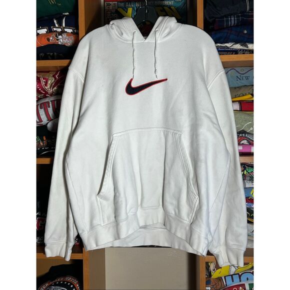 Vintage Y2K Nike Center Swoosh Embroidered Hoodie - Picture 1 of 8